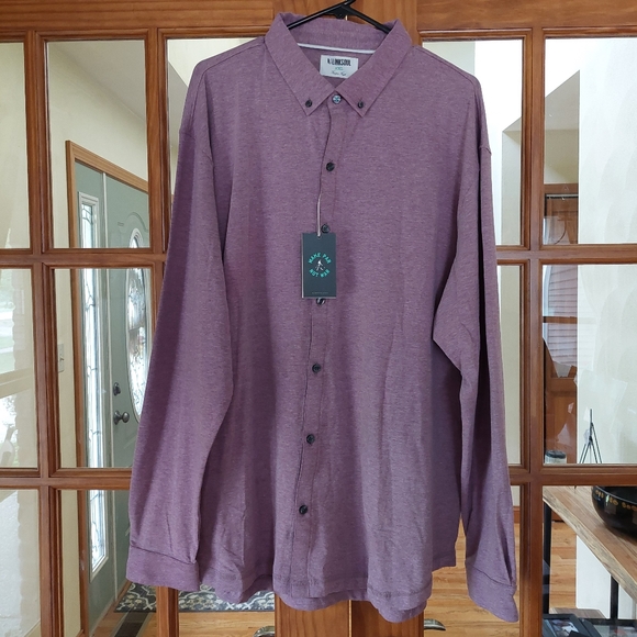 Linksoul Shirts Linksoul Mens Golf Pima Cotton Full Button Polo Nwt